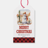 ウエスタンチャームのクリスマスタグ 馬とロープ ギフトタグ (正面)