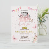 ウエスタンツチュキュートフローラガール誕生日 招待状 (スタンド正面)