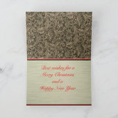 ウエスタンツフェイクールレザープリントクリスマス カード (内部)