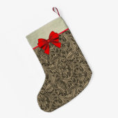 ウエスタンツフェイクールレザープリント スモールクリスマスストッキング (裏面 (吊り時))