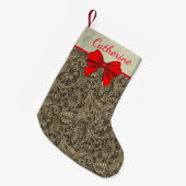 ウエスタンツフェイクールレザープリント スモールクリスマスストッキング (正面 (吊り時))
