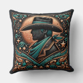 ウエスタンツーリドレザープリントカウボーイ クッション (裏面)