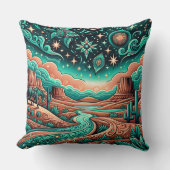 ウエスタンツーリドレザープリント南西スタイル クッション (正面)