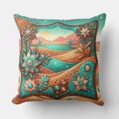 ウエスタンツーリドレザープリント南西スタイル クッション (正面)