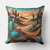 ウエスタンツーリドレザープリント南西スタイル クッション (正面)