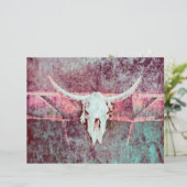 ウエスタンテクスグランジチャ素朴ティール（緑がかった色）ブルスカル (スタンド正面)