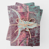 ウエスタンテクスグランジチャ素朴ティール(緑がかった色)ブルスカル ラッピングペーパーシート (インサイチュ)