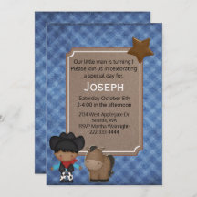 ウエスタンテーマド男の赤ちゃんファースト誕生日