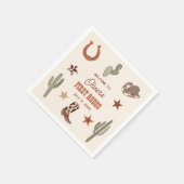 ウエスタンテーマファーストロデオ誕生日 スタンダードカクテルナプキン (角)