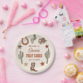 ウエスタンテーマファーストロデオ誕生日 ペーパープレート (パーティー)