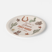 ウエスタンテーマファーストロデオ誕生日 ペーパープレート (アングル)