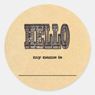 ウエスタンテーマ名ステッカー ラウンドシール