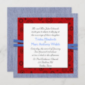 ウエスタンテーマ結婚式招待状 招待状 (正面/裏面)