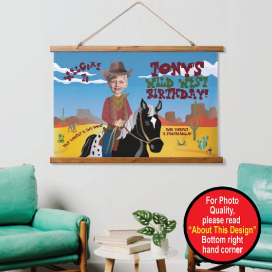 ウエスタンテーマ 吊り下げ型タペストリー