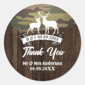 ウエスタンディアザ狩りオーバー結婚式の引き出物 ラウンドシール (正面)