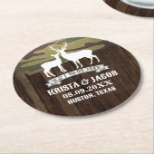 ウエスタンディアザ狩りオーバー結婚式の引き出物 ラウンドペーパーコースター (アングル)
