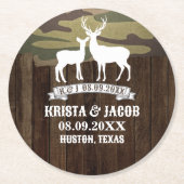ウエスタンディアザ狩りオーバー結婚式の引き出物 ラウンドペーパーコースター (正面)