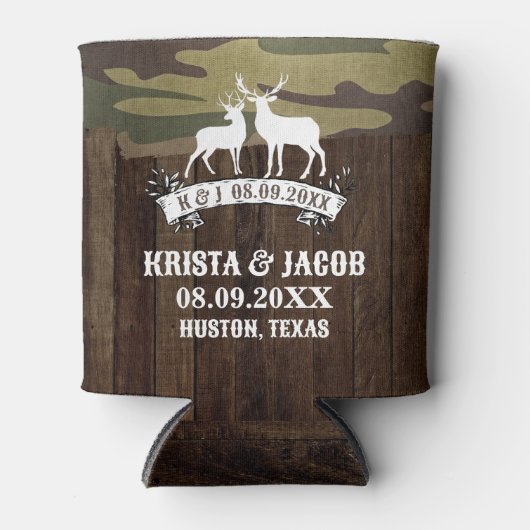 ウエスタンディアザ狩りオーバー結婚式の引き出物 缶クーラー (正面)