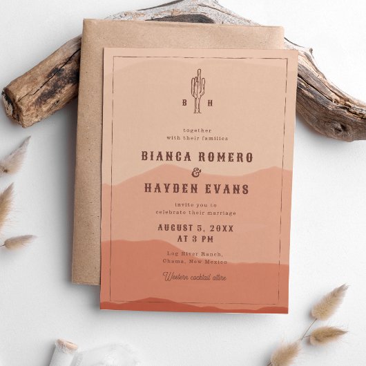 ウエスタンデザートカボホウェスタン結婚ズ 招待状