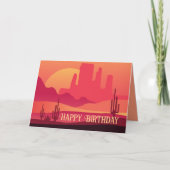 ウエスタンデザートランドスケープカスタム誕生日 カード (正面)
