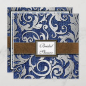 ウエスタンデニム&レザーブライダルシャワー招待状 招待状 (正面/裏面)