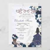 ウエスタンネイビーブループリンセスチャラキンセニェラ 招待状 (正面)