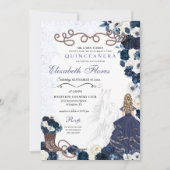 ウエスタンネイビーブループリンセスチャラキンセニェラ 招待状 (正面)