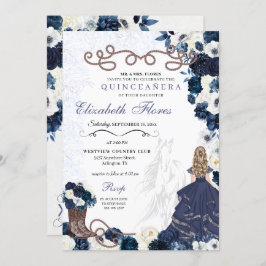 ウエスタンネイビーブループリンセスチャラキンセニェラ 招待状