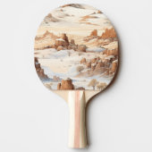 ウエスタンハイランドウシズカウボーイ女性のカーボーイ 卓球ラケット (裏面)