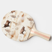 ウエスタンハイランドウシズカウボーイ女性のカーボーイ 卓球ラケット (横)