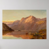 ウエスタンハイランドランドスケープヴィンテージ絵画ランチ ポスター (正面)