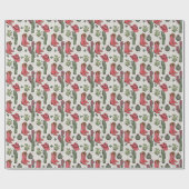 ウエスタンハウディクリスマス女性のカーボーイ ラッピングペーパー (フラット)