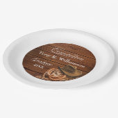 ウエスタンハットとラッソの卒業党 ペーパープレート (アングル)