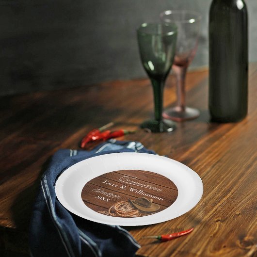 ウエスタンハットとラッソの卒業党 ペーパープレート