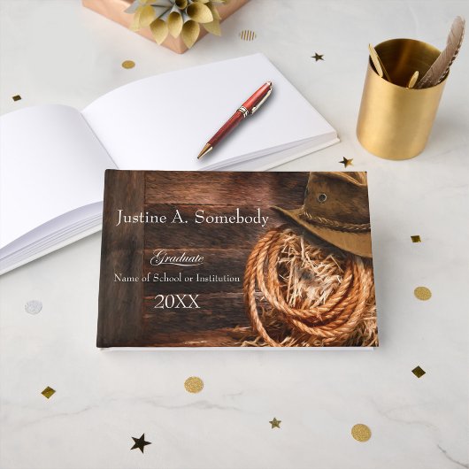 ウエスタンハットとラッソの卒業式パーティー ゲストブック