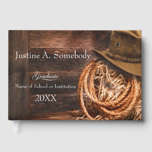 ウエスタンハットとラッソの卒業式パーティー ゲストブック (正面)