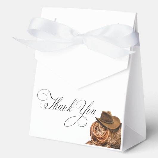 ウエスタンハットとラッソの卒業式パーティー フェイバーボックス (正面)