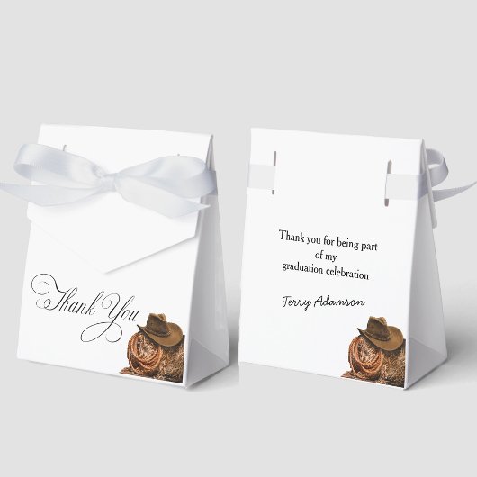 ウエスタンハットとラッソの卒業式パーティー フェイバーボックス