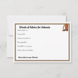 ウエスタンハットとラリアットの大学院アドバイス ノートカード