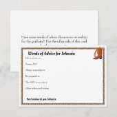 ウエスタンハットとラリアットの大学院アドバイス ノートカード (正面/裏面)