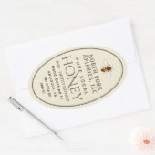 ウエスタンハネビー16オズクイーンラインジャールハニーラベル 楕円形シール (封筒)