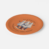 ウエスタンハロウィン不気味カウボーイ幽霊カスタム ペーパープレート (アングル)