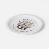 ウエスタンハロウィン不気味カウボーイ幽霊カスタム ペーパープレート (アングル)