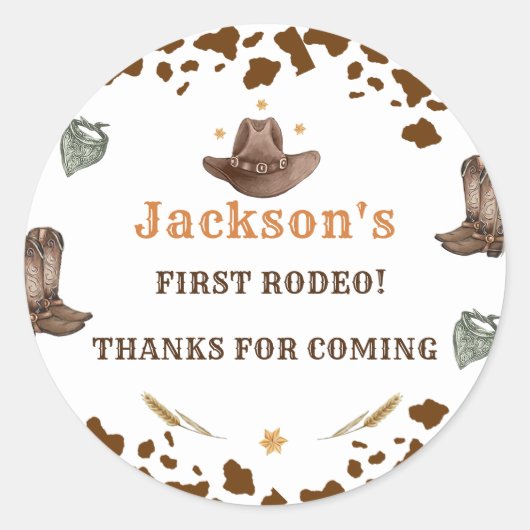 ウエスタンハロウィーン誕生日サンキュークラス ラウンドシール (正面)