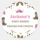 ウエスタンハロウィーン誕生日サンキュークラス ラウンドシール (正面)