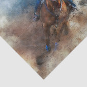 ウエスタンバレルレーシング女性のカーボーイ 薄葉紙 (詳細)