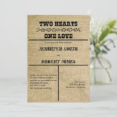 ウエスタンバーラップ結婚式招待状 招待状 (スタンド正面)