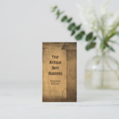 ウエスタンバーンカントリー素朴ヴィンテージセピアテクスチャ 名刺 (スタンド正面)