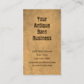 ウエスタンバーンカントリー素朴ヴィンテージセピアテクスチャ 名刺 (裏面)