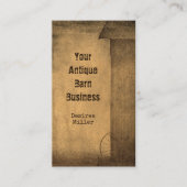 ウエスタンバーンカントリー素朴ヴィンテージセピアテクスチャ 名刺 (正面)